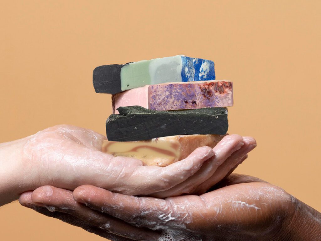 hand made natural bars of soap